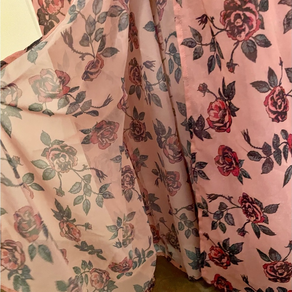 Mia Joy Colette Dress maxi rose floral NWTs ashes of roses 💐 Sz Large JOYFOLIE - Picture 7 of 11